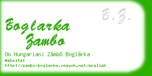 boglarka zambo business card
